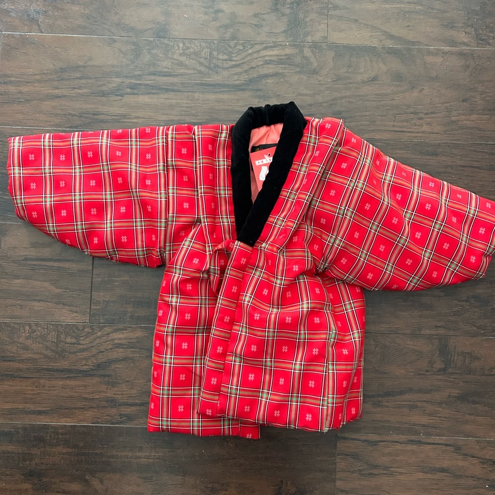 Toddler traditional Japanese hanten red like new